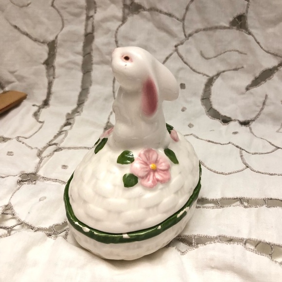 vtg Avon bunny Easter trinket dish - Picture 2 of 6